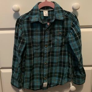 4T Carter’s long sleeve flannel shirt.